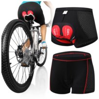 Spodenki rowerowe kolarskie z wkładką żelową MTB czarne damskie męskie M Zolta