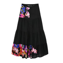 Spódnica damska Desigual Mans czarna rozkloszowana długa-XS Desigual