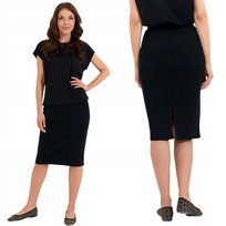 SPÓDNICA DAMSKA OŁÓWKOWA DZIANINOWA Z WISKOZY ELEGANCKA MORAJ L BLACK
