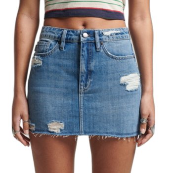 Spódnica damska Superdry Vintage Denim Mini jeansowa-W26 - Superdry