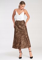 Spódnica satynowa | Spódnica w panterkę | M1087 Wzór 187 rozmiar S/M