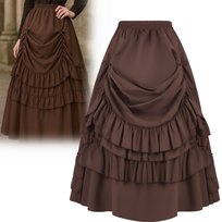 SPÓDNICA WIKTORIAŃSKA MIDI VINTAGE ŚREDNIOWIECZNA COSPLAY L XL 164 176 CM Hopki