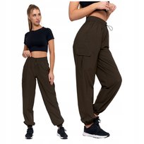 Spodnie Bojówki Damskie Wysoki Stan Luźne Parachute Wygodne Modne MORAJ XL