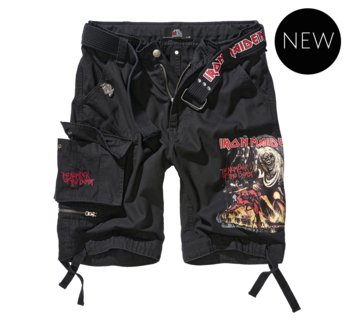 spodnie bojówki krótkie IRON MAIDEN SAVAGE SHORTS - THE NUMBER OF THE BEAST black-4XL - Brandit