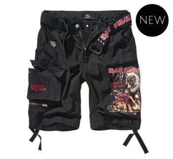 spodnie bojówki krótkie IRON MAIDEN SAVAGE SHORTS - THE NUMBER OF THE BEAST black-XXL - Brandit