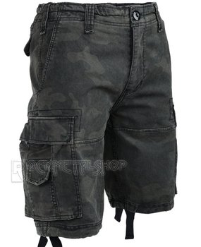 spodnie bojówki krótkie VINTAGE SHORTS - DARKCAMO-S