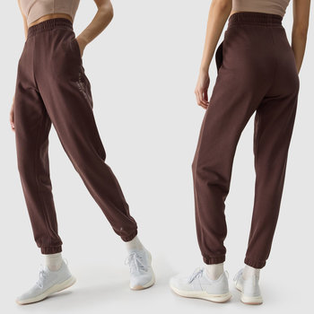 Spodnie Damskie 4F Joggery Dresowe Brązowe 4FWSS24TTROF665 Brązowy XXL - 4F