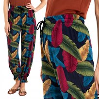 SPODNIE DAMSKIE ALLADYNKI WYSOKI STAN LEKKIE WYGODNE CASUAL MORAJ L/XL PATT 1 Moraj