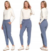 Spodnie Damskie Dresowe Bawełniane Komfortowe Elastyczne Moraj Xl Graphite