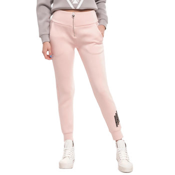 Spodnie damskie Guess Huda dresowe różowe joggery-M - GUESS