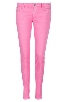 Spodnie damskie Guess Jeans Starlet różowe-W27 - GUESS