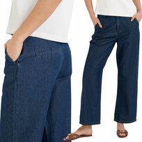 SPODNIE DAMSKIE JEANSOWE WYSOKI STAN CASUAL WYGODNE MORAJ 38 DARK BLUE Moraj