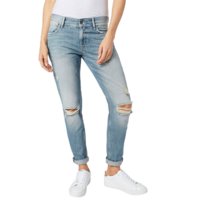Spodnie damskie Pepe Jeans Joey jeansowe boyfriend x dziurami-W26