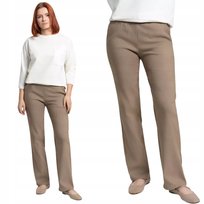 SPODNIE DAMSKIE PROSTE WIĄZANE ELASTYCZNE WYGODNE MODNE MORAJ L/XL DARK BEIGE