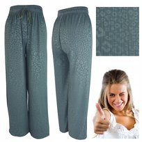 Spodnie Damskie Szerokie Nogawki Kuloty Dzwony Luźne Wiązane Letnie S/M
