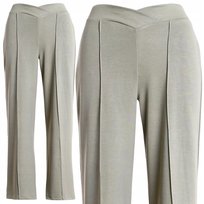 Spodnie Damskie Wiskozowe Stylowe Komfortowe Wygodne Eleganckie Moraj Xl Green