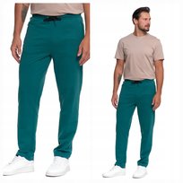 Spodnie Dresowe Bawełniane Męskie z Kieszeniami Prosta Nogawka MORAJ XL