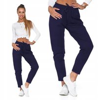 Spodnie Dresowe Damskie Sportowe Z Kieszeniami Klasyczne Dresy Moraj S Navy
