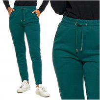 SPODNIE DRESOWE ELEGANCKIE z kieszeniami Wiązane Rurki Wygodne MORAJ M