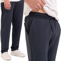 SPODNIE DRESOWE MĘSKIE BAWEŁNIANE Z KIESZENIAMI WYGODNE CASUAL MORAJ 3XL NAVY Moraj