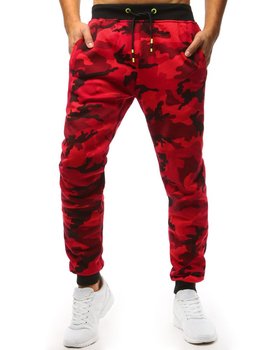 Spodnie dresowe męskie camo czerwone Dstreet UX1467-M - Dstreet