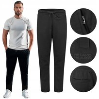 SPODNIE DRESOWE Męskie Długie Bez Ściągacza RABBIT Czarne Pako Jeans