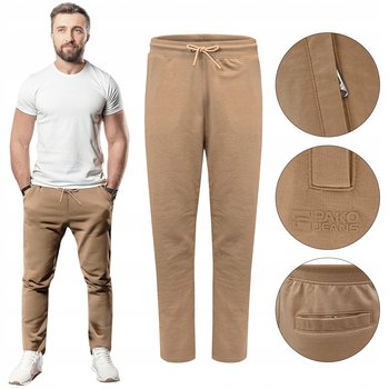 SPODNIE DRESOWE Męskie Długie Bez Ściągacza RABBIT Jasny Brąz Pako Jeans - Pako Jeans