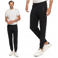 Spodnie Dresowe Męskie Typ Joggery Wiązane Gładkie Z Kieszeniami Moraj Xl