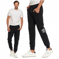 Spodnie Dresowe Moraj Męskie Ze Ściągaczami Kieszenie Wygodne Wiązane M