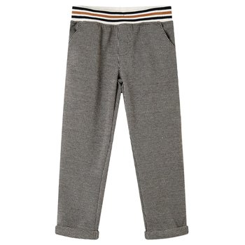 Spodnie dziecięce ecru z kratą, rozmiar 128, elast - Inna marka