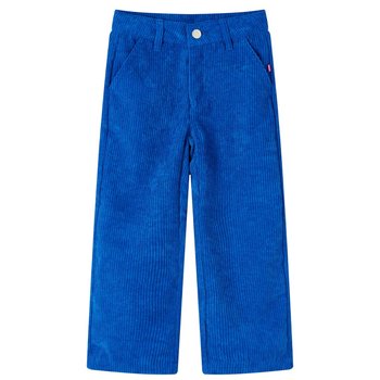 Spodnie dziecięce, sztruksowe, kobaltowoniebieskie, 104 - vidaXL