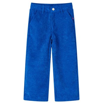 Spodnie dziecięce, sztruksowe, kobaltowoniebieskie, 128 - vidaXL