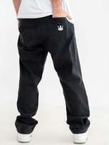 Spodnie Jeansowe Baggy Męskie Sprane Czarne Jigga Wear Crown XL