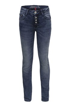 Spodnie jeansowe dziewczęce, skinny fit big, niebieskie, Lemmi - Lemmi