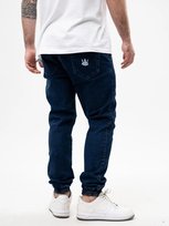 Spodnie Jeansowe Jogger Ciemne Niebieskie Jigga Wear Crown M