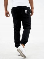SPODNIE JEANSOWE JOGGER MĘSKIE Wygodne MARVEL PUNISHER Logo HAFT CZARNE XL Inna marka