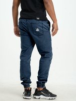 Spodnie Jeansowe Jogger Ze Ściągaczem Męskie Jasne Niebieskie Jigga Wear Crown XXL