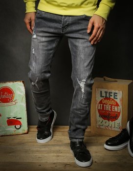 Spodnie jeansowe męskie szare Dstreet UX2325-33 - Inna marka
