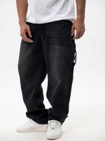 Spodnie Jeansowe Super Baggy 6 Kieszeni Cargo Męskie Czarne Jigga Wear L Jigga Wear