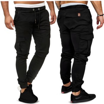 Spodnie joggery bojówki męskie czarne M - Inna marka