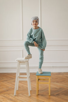 Spodnie Long Pants - Aqua mint Nitki Kids -  116/122 - A_MINT - Nitki Kids
