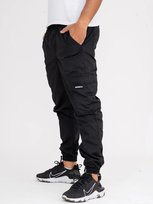 Spodnie Materiałowe Jogger Bojówki Ze Ściągaczem Czarne Jigga Wear Stripe Ripstop Cargo 6XL Inna marka