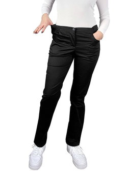 Spodnie medyczne damskie elastyczne zwężane czarne 48 - M&C