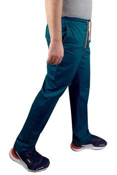 Spodnie medyczne męskie SLIM elastyczne morskie 3XL - M&C