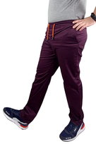 Spodnie medyczne męskie SLIM elastyczne śliwkowe 3XL
