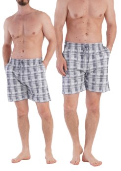 Spodnie męskie bawełniane krótkie Vienetta XXL szorty kieszeniami do spania - Vienetta