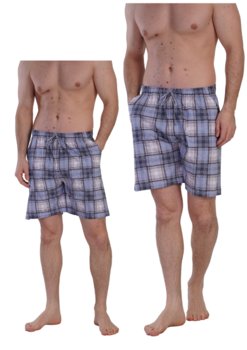 Spodnie męskie bawełniane krótkie Vienetta XXL szorty z kieszeniami do spania - Vienetta