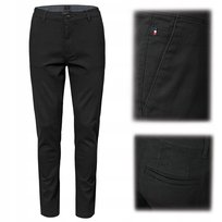 SPODNIE Męskie CHINOSY Bawełniane Długie CZARNE Slim Fit W34/L32 Pako Jeans