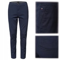 SPODNIE Męskie CHINOSY Bawełniane Długie GRANAT Slim Fit W34/L32 Pako Jeans
