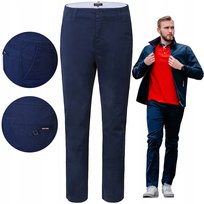 SPODNIE Męskie CHINOSY Bawełniane GRANATOWE Slim Fit W38/L32 Pako Jeans